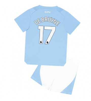 Manchester City Kevin De Bruyne #17 Replika Babytøj Hjemmebanesæt Børn 2023-24 Kortærmet (+ Korte bukser)